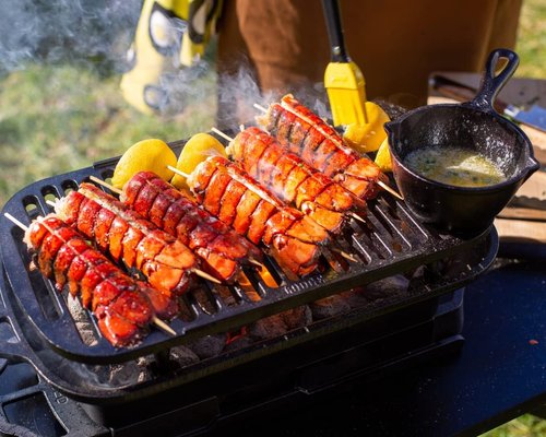 Lodge Cast Iron Grill - Sportsman's Pro Design for Perfect Outdoor Cooking | Durable & Versatile