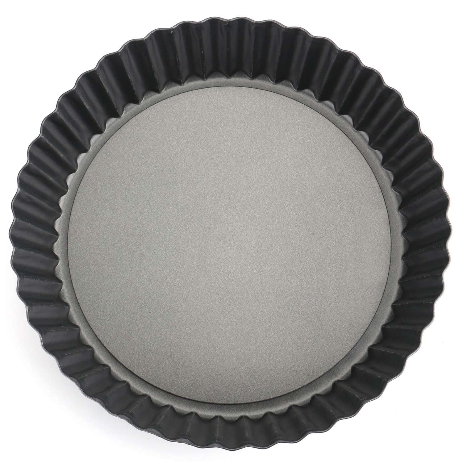 Tosnail Deep Tart Pan, 9.5" x 2" Quiche Pie Pan with Removable Loose Bottom, Fluted Baking Pan