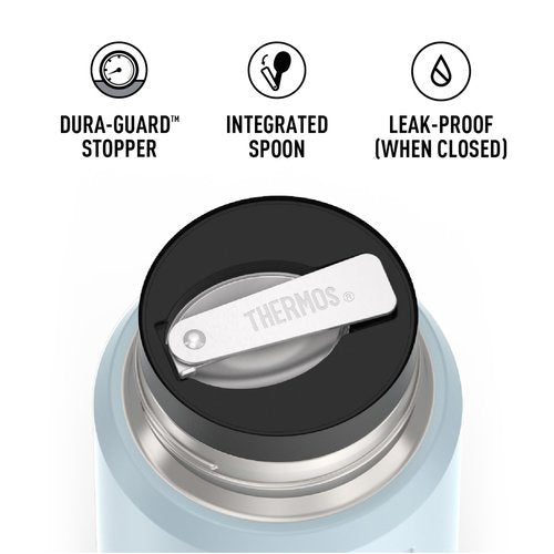 THERMOS ICON Stainless Steel Food Jar with Spoon, 16 Ounce, Glacier