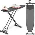 APEXCHASER Compact Ironing Board - Foldable Design with Heat Resistant Cover | 7 Height Adjustable, 13x43 Black