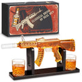 PONPUR Gifts for Men Dad, Whiskey Decanter Set with 2 Glasses, Unique Birthday Anniversary Retirement Gifts for Husband Him Grandpa, Cool Bourbon Scotch Gift for Man Cave Bar Decor