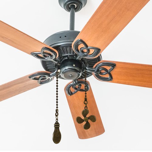 Dingion 8 Pieces Bronze Ceiling Fan Pull Chain Extension Bronze 12 Inch Ceiling Chain Star Moon Pendant Extender Ornament with Fan and Light Bulb Connector