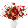 Suncalla 12 Pcs Valentines Day Decoration Rose Floral Picks 16 Inch Red Pink Heart Artificial Flower Berry Stems Flower Branches for Valentine's Day Wedding Anniversary Vase Table Centerpieces Decor