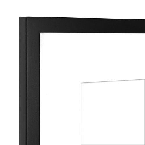 MCS East Village 18x18 Matted Square Picture Frame with 12x12 Photo Display, Black Wall Hanging Frame for Photos & Posters (2-Pack)