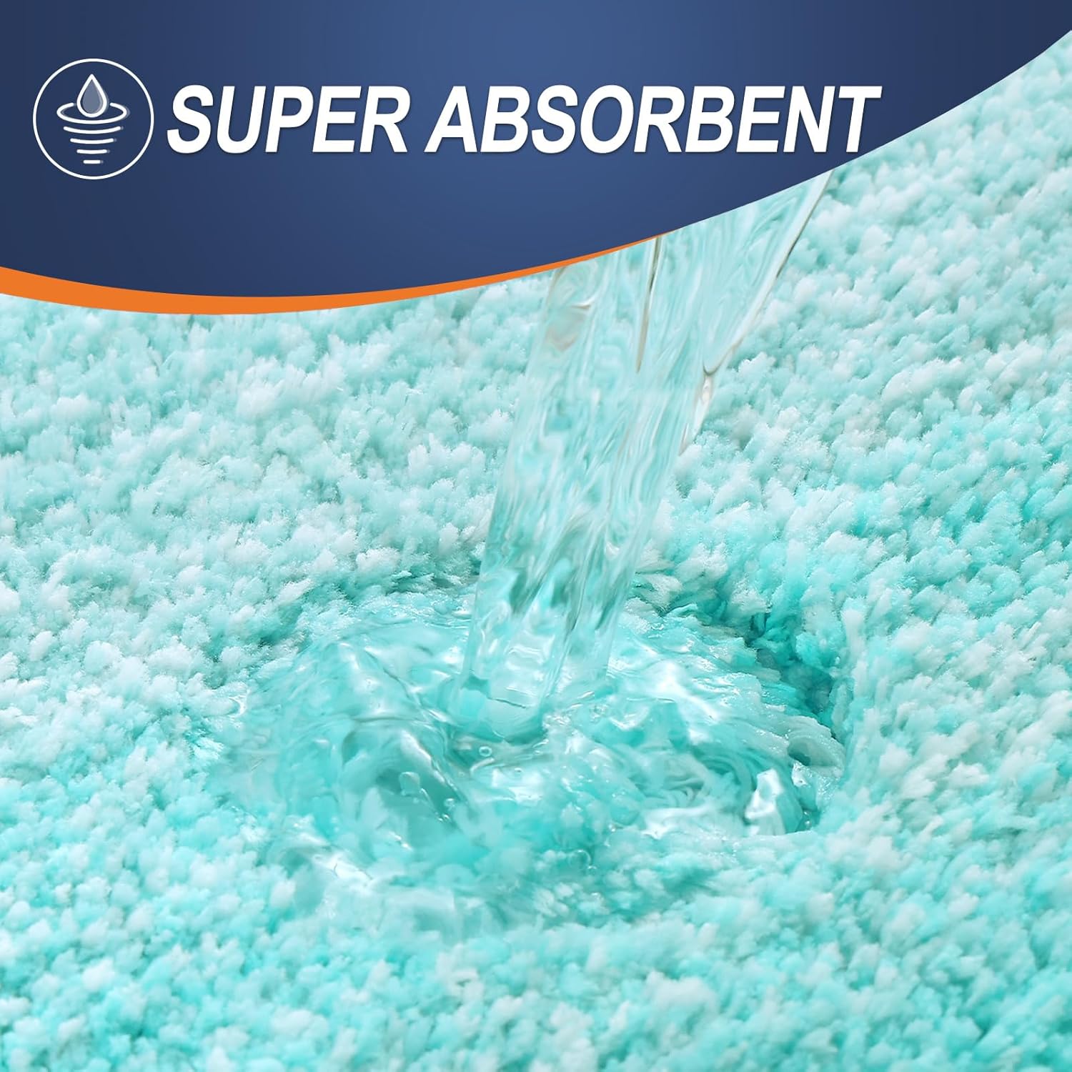 OLANLY Bathroom Runner Rug - Extra Soft Microfiber Mat, Quick Dry & Washable, 47x24, Teal