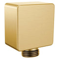 Moen A721BG Square Drop Ell Handheld Shower Wall Connector, Brushed Gold