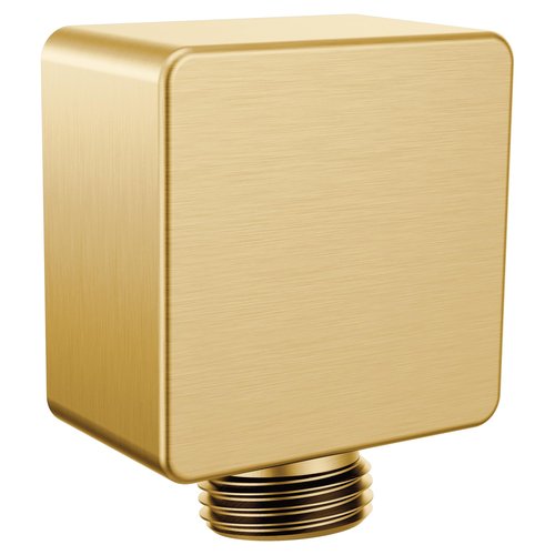 Moen A721BG Square Drop Ell Handheld Shower Wall Connector, Brushed Gold