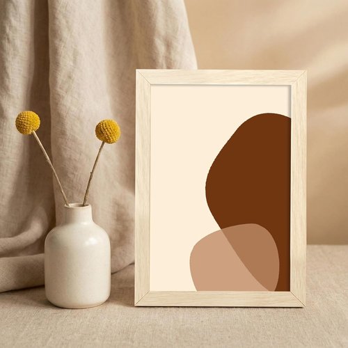 LaVie Home 5x7 Picture Frame - Classic Oak Frame with HD Plexiglas for Vertical/Horizontal Display