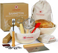 Banneton Bread Proofing Basket Set - 9-Inch Round Artisan Sourdough Baking Kit with Tools & Liners
