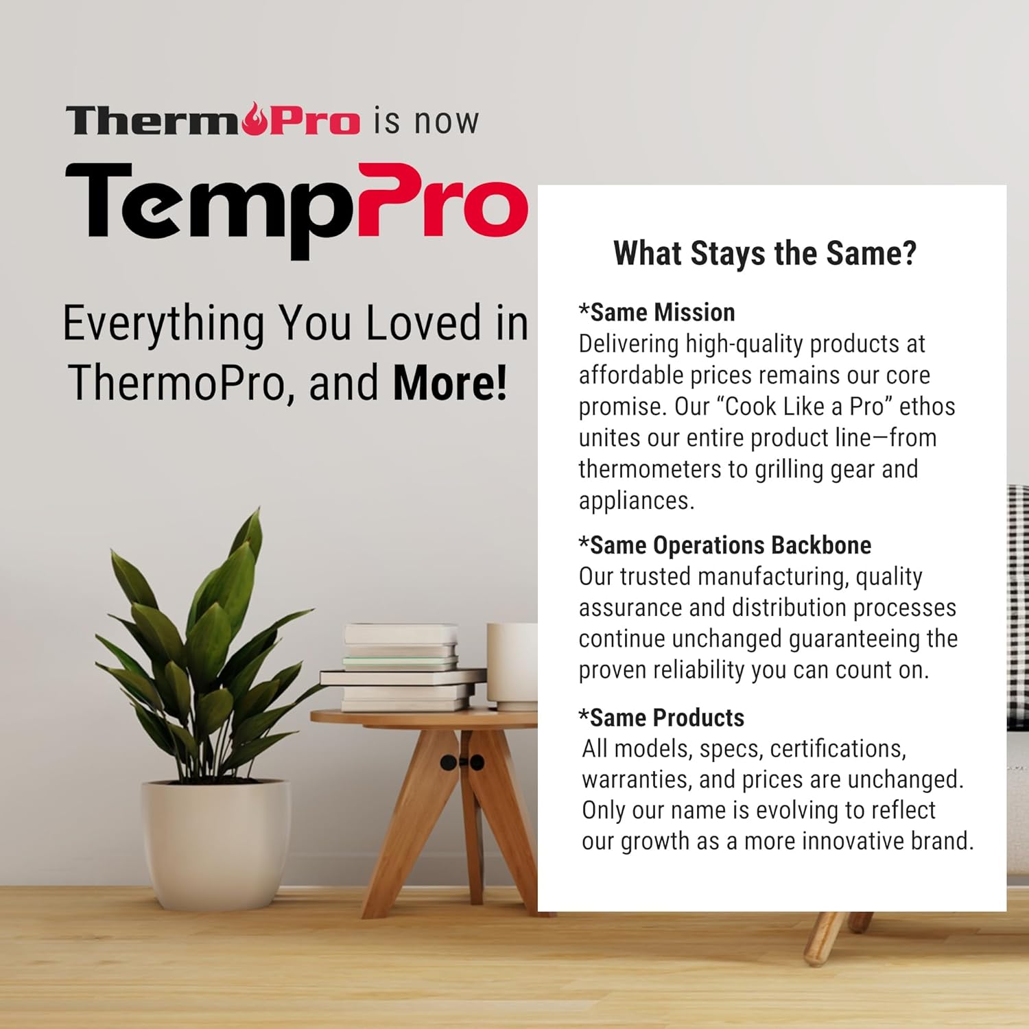 TempPro Digital Hygrometer - Accurate Indoor Thermometer & Humidity Meter | Mini Black Weather Station