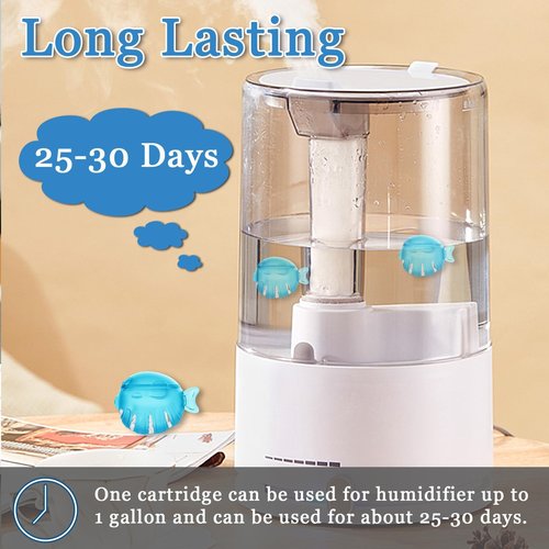 FITORCH Humidifier Cleaner, Humidifier Cleaning Fish for Humidifiers & Fish Tanks, Purifies Water, Prevents Hard Water Build Up, Eliminates White Dust Odours, 10PCS, Blue, PB-23