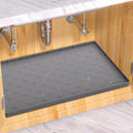 Sdpeia Under Sink Mat 22"×19" Waterproof Silicone Cabinet Liner & Sink Protector for Kitchen & Bathroom, Multi-Purpose Organizers Tray for Pets, Laundry, Cat Litter Mat,Gray