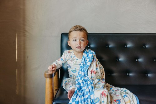 Copper Pearl Justice League Three-Layer Baby Blanket: Soft Quilts for Boys & Girls | Breathable, Cozy Toddler Blanket | Newborn Quilt | 46x46 Premium Polyester/Rayon