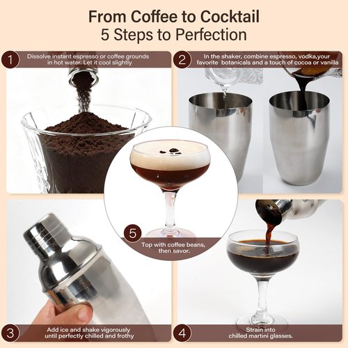 Espresso Martini Gifts – Complete Espresso Martini Kit Maker Set with Premium Coffee Mix & 6 Natural Botanicals, Cocktail Kit, Gifts for Women, Birthday Gifts for Women, Sister, Her
