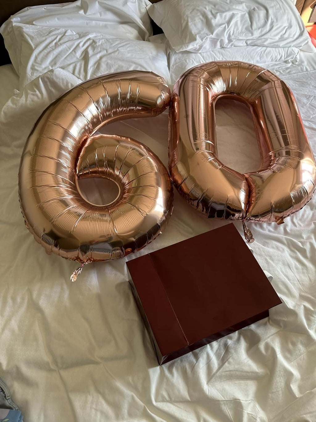 Rose Gold 60th Birthday Decorations - Elegant Party Supplies with Big Number Balloons for Men & Women