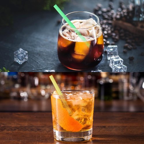 [500 Pcs] 5 Inch Plastic Drinking Straws - 0.24'' Diameter Disposable Straw for Coffee and Cocktail, Colorful Short Straws for Bar, Club, Kitchen