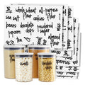 Talented Kitchen Pantry Labels for Food Containers - 157-Piece, Black Script Vinyl - Jar & Bin Labels & Food Storage Organization Stickers