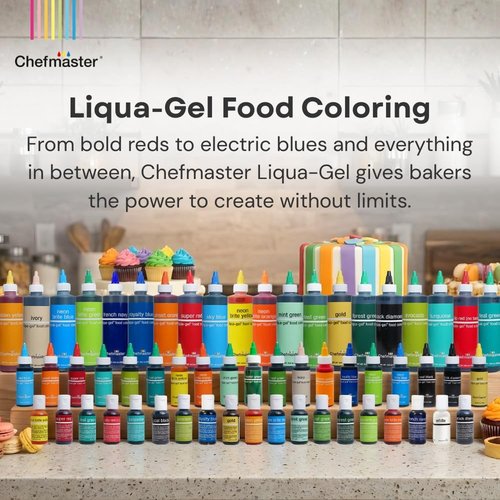 Chefmaster Liqua-Gel Food Color - Leaf Green, 10.5-Ounce | Vibrant and Easy to Use
