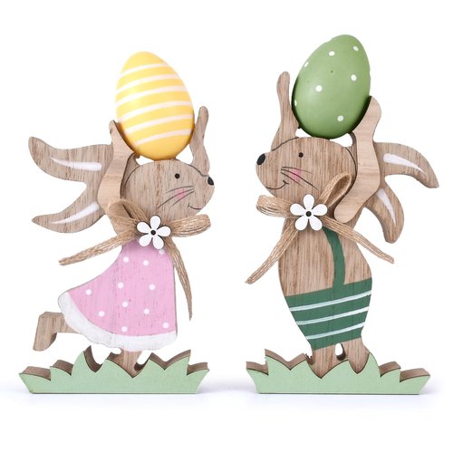 Easter Decorations for the Home Wooden Bunny Decor Sign Farmhouse Rabbit Tiered Tray Decor Easter Rabbit Table Decorations for Easter Party Desk Office Farmhouse Home