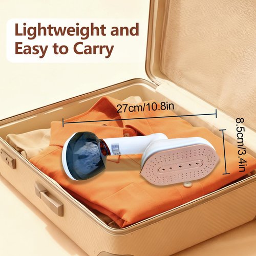 Yokgrass 2 in 1 Steamer & Iron,1200W Portable Travel Garment Steamer for Clothes, 7.8OZ Large Tank, Handheld Wrinkle Remover, 25S Fast Heat-up, Quick Wrinkle Remover, Compact Size for Travel