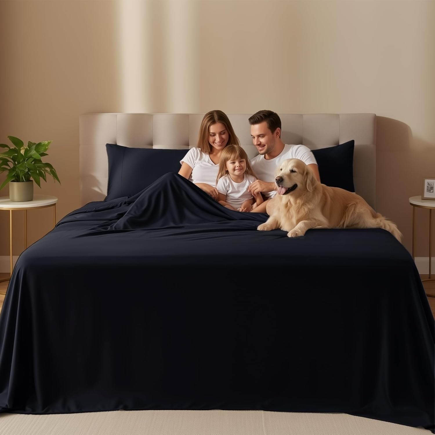 Utopia Bedding Twin XL Sheet Set - Soft Microfiber 3-Piece Bed Sheets in Black | Oeko-Tex Certified