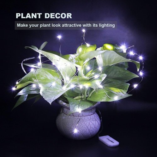 CYLAPEX 12 PCS Fairy Lights - Cool White 3.3FT Silvery Copper Wire | Battery Powered LED String Lights for Weddings, Parties & Home Decor