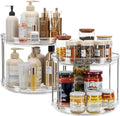 LAMU Lazy Susan Turntable Organizer - 2 Pack 9.25'' Rotating Spice Rack for Kitchen & Bathroom Storage