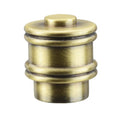 Aspen Creative 24030-41, Bumped Cylinder Finial for Lamp Shade, Steel in Antique Brass Finish, 1-1/4" Height