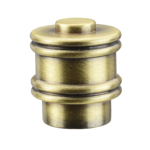 Aspen Creative 24030-41, Bumped Cylinder Finial for Lamp Shade, Steel in Antique Brass Finish, 1-1/4" Height