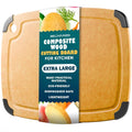 Dishwasher Safe Cutting Boards for Kitchen - Extra Large 18" x 12" Composite Wood Cutting Board with Juice Groove, Non-Slip Feet & Lightweight Eco-Friendly Design - Natural