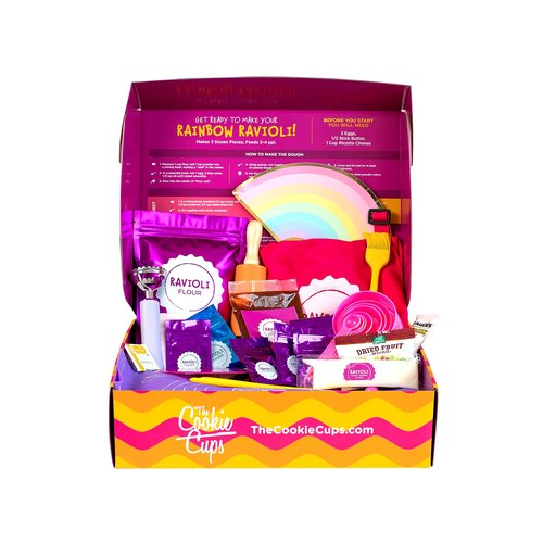 Cookie Cups The Rainbow Ravioli Making Kit, Kids Baking Set for Fun & Realistic Pasta Making, At-Home Ravioli Maker with Complete Supplies, Kids Baking Sets for Girls & Boys Aged 3 Years and Up