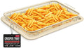 Bakken Swiss Crisper Tray - Non-Stick 2-Piece Set with White Marble Coating | Extra Large 19" x 13" for Healthier Cooking
