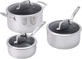 Henckels Paradigm Ceramic Pot Set - 6-Piece Stainless Steel Dual Performance Cookware