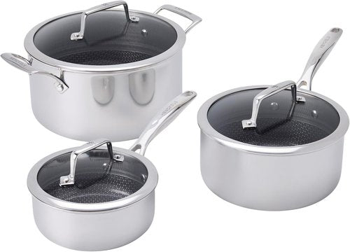 Henckels Paradigm Ceramic Pot Set - 6-Piece Stainless Steel Dual Performance Cookware