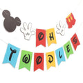 HUHJRUAR Oh Twodles Birthday Banner, Mouse 2nd Birthday Decorations, Girl 2nd Party Banner, 12 inches by 8 inches, Banner-1