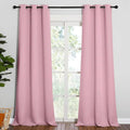 NICETOWN Blackout Curtains for Patio Glass Doors - Crystal Pink, 42" Wide x 90" Long, 1 Pair