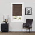 Achim Home Decor Cordless Mini Blinds - Room Darkening, 27" W x 64" L, 1" Slat - Mahogany Finish