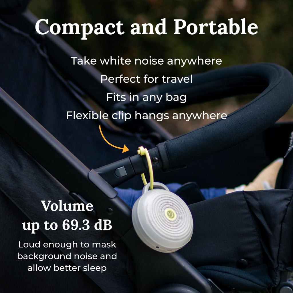 Yogasleep Hushh & Crush Resistant Travel Case, (2 Piece Set) Portable White Noise Sound Machine for Baby, 3 Soothing Natural Sounds, Noise Canceling for Sleep Aid, Office Privacy, & Meditation