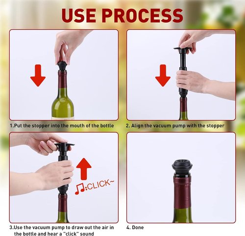 24 Pcs Wine Vacuum Stoppers - Rubber Bottle Savers to Preserve Flavor and Keep Wine Fresh