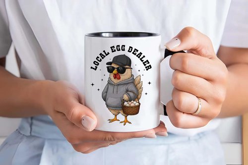 Mothers Day Gift For Chicken Lover - Local Egg Dealer Coffee Mug – Funny Chickens Cups For Friend, Farmer, Women, Man - Unique Chickens Gifts For Christmas, Birthday