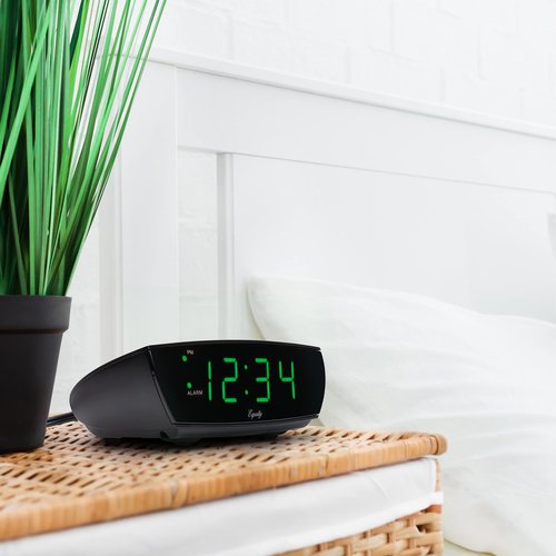 Equity 75902 Green LED 0.9 Inch Digital Alarm Clock