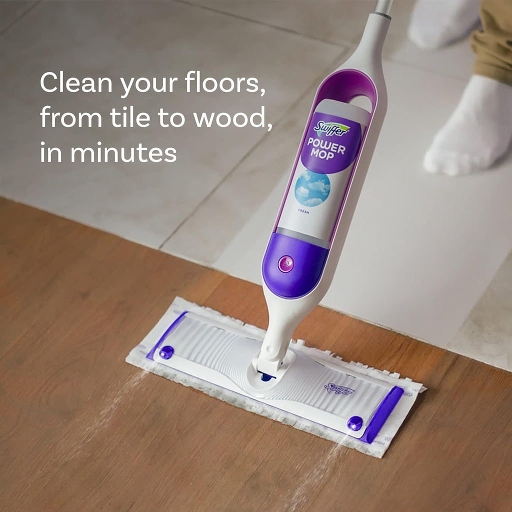 Swiffer Power Mop Refill - All-Purpose Floor Cleaner Solution for Tile, Vinyl, Wood | Lavender Scent, 50.6oz