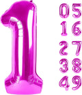 Regine Switzerland 40-Inch Giant Number 1 Balloon - Rosy Purple First Birthday Decoration for Girls