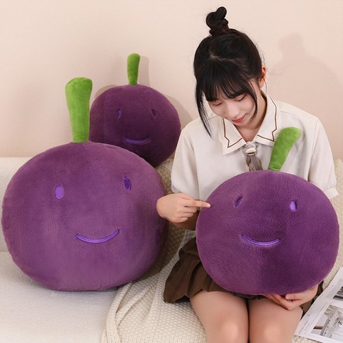 FEEZUSH Grape Plush Pillow, Grape Stuffed Plush, Food Plush Pillow, Home Decoration Gift for Kids Adults (11.8 inch)