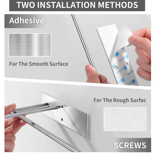 YIGII Wall Mount Paper Towel Holder, Under Cabinet Paper Towel Rack