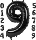 40 Inch Black Number 9 Balloon - Perfect for Birthday Parties, Weddings & Graduations