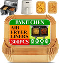 BYKITCHEN Air Fryer Liners - 300PCS Disposable Parchment Paper for Ninja Dual Airfryer | Compatible with DZ201, DZ401, DZ550 & Bella Slim