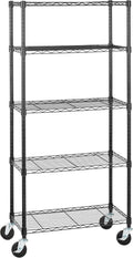 Wheels, 300 lbs Per Shelf, Black, 30" x 14" x 64.75