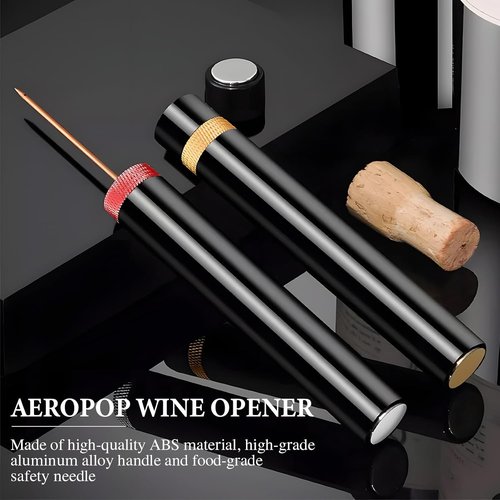 2PCS Aeropop Wine Opener, Needle Type Wines Bottle Openers, Travel Portable Pocket Air Pressure Pump Wine Bottle Opener for Home, Restaurant, Party