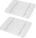 TeamFar Mini Cooling Rack Set of 2 - Stainless Steel Toaster Oven Grid Rack for Baking & Roasting | 8.75’’ x 6.25’’